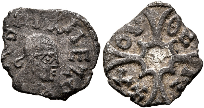 Nezana/Nezool, circa 480s-500. Argyros (Gilt Billon, 14 mm, 0.67 g, 2 h). NEZΛ-[...