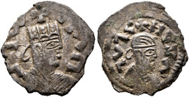 Kaleb, circa 510-530s. Argyros (Billon, 14 mm, 0.61 g, 12 h). ከለበ-ነገሠ ('klbngs' = 'Kaleb, king' in Ge'ez) Draped bust of Kaleb to right, wearing tiara...