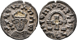 Ella Gabaz/Wazen Agad, circa late 550s-560s. Unit (Gilt Billon, 16 mm, 0.93 g, 12 h). ነገሠአከሰመ ('ngsʼksm' = 'King of Axum' in Ge'ez) Draped bust of Ell...