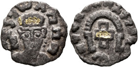 Ella Gabaz/Wazen Agad, circa late 550s-560s. Unit (Gilt Billon, 13 mm, 0.53 g, 12 h). ነገሠአከሰመ ('ngsʼksm' = 'King of Axum' in Ge'ez) Draped bust of Ell...
