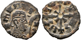 Ella Gabaz/Wazen Agad, circa late 550s-560s. Lepton (Bronze, 15 mm, 1.03 g, 8 h). ለአሐዘበዘዐ-ደለ ('lʼhzbzydl' = 'To please the peoples' in Ge'ez) Draped h...