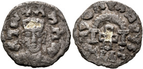 Israel, second half of the 570s. Argyros (Gilt Billon, 15 mm, 0.83 g, 12 h), anonymous type. ነገሠ✠አከሰመ ('ngs 'aksm = 'King of Axum' in Ge'ez) Draped bu...