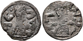 Gersem, circa 580s. Argyros (Billon, 15 mm, 0.62 g, 5 h). ገረ-ሰመ ('grsm' = 'Gersem' in Ge'ez) Draped half-length bust of Gersem to right, wearing tiara...