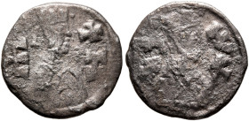 Hethasas/Hataza, circa 610s-630s. Argyros (Billon, 13 mm, 0.84 g, 11 h), before 620 (?). ሐ-ተዘ ('htz' = 'Hataza' in Ge'ez) Draped bust of Hethasas/Hata...
