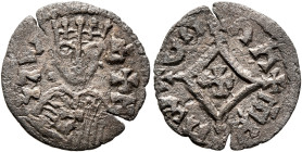 Hethasas/Hataza, circa 610s-630s. Argyros (Billon, 17 mm, 0.65 g, 2 h), after 630 (?). ነገሠ-ሐተዘ ('ngshtz' = 'King Hataza' in Ge'ez) Draped bust of Heth...