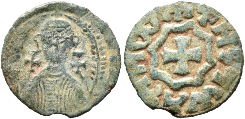 Hethasas/Hataza, circa 610s-630s. Lepton (Bronze, 17 mm, 0.93 g, 12 h), before 6...