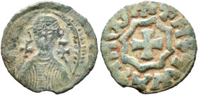 Hethasas/Hataza, circa 610s-630s. Lepton (Bronze, 17 mm, 0.93 g, 12 h), before 620 (?). Draped bust of Hethasas/Hataza facing, wearing tight-fitting h...