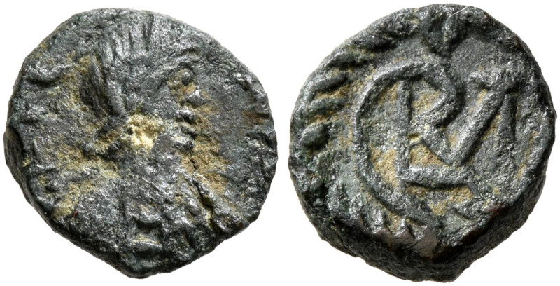 VANDALS. Gelimer, 530-534. Nummus (Bronze, 10 mm, 0.83 g, 12 h), Carthage. Diade...