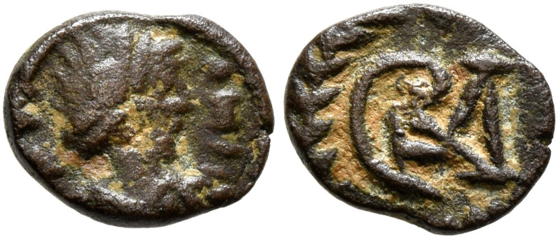 VANDALS. Gelimer, 530-534. Nummus (Bronze, 9 mm, 0.58 g, 4 h), Carthage. Diademe...
