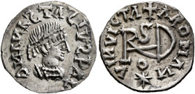 GEPIDS. Uncertain king, 454-552. 1/4 Siliqua (Silver, 14 mm, 0.68 g, 6 h), imitating a Gothic issue from Mediolanum, Sirmium. D N A NA STA SIV S P P A...