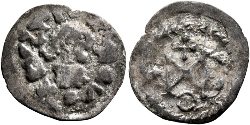 GEPIDS. Cunimund, ?-567. 1/4 Siliqua (Silver, 16 mm, 0.46 g), struck in the name...