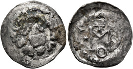 GEPIDS. Cunimund, ?-567. 1/4 Siliqua (Silver, 17 mm, 0.65 g), struck in the name of Justin II (565-578), Sirmium, circa 565-567. [...] IVƧTI[...] ΛV P...