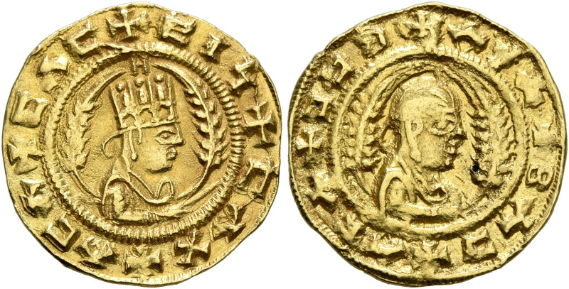 AXUM. Ebana, circa 460s-480s. Chrysos (Gold, 16 mm, 1.69 g, 12 h). ✠CΛC✠EIነ✠CΛX✠...