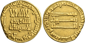 ISLAMIC, 'Abbasid Caliphate. temp. Al-Mansur, AH 136-158 / AD 754-775. Dinar (Gold, 19 mm, 3.93 g, 12 h), AH 143 = 760/1. ‘lā ilāha illā / Allāh waḥda...