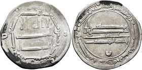 ISLAMIC, 'Abbasid Caliphate. Al-Mahdi, AH 158-169 / AD 775-785. Dirham (Silver, 25 mm, 2.85 g, 4 h), citing al-Mahdi as 'al-Khalifa', Arminiya (Armeni...