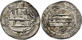 ISLAMIC, 'Abbasid Caliphate. Al-Mahdi, AH 158-169 / AD 775-785. Dirham (Silver, 23 mm, 2.75 g, 11 h), Kirman, AH 169 = 785. ‘lā ilāha illā / Allāh waḥ...