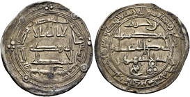 ISLAMIC, 'Abbasid Caliphate. al-Rashid, AH 170-193 / AD 786-809. Dirham (Silver, 24 mm, 2.92 g, 10 h), Sijistan (Sistan), AH 175 = 791/2. ‘lā ilāha il...