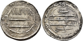ISLAMIC, 'Abbasid Caliphate. al-Rashid, AH 170-193 / AD 786-809. Dirham (Silver, 26 mm, 2.79 g, 8 h), Zaranj, AH 187 = 803. ‘lā ilāha illā / Allāh waḥ...