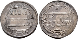 ISLAMIC, 'Abbasid Caliphate. temp. Al-Rashid, AH 170-193 / AD 786-809. Dirham (Silver, 25 mm, 3.00 g, 11 h), al-Muhammadiya, AH 180 = 796/7. ‘lā ilāha...