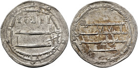 ISLAMIC, 'Abbasid Caliphate. temp. Al-Rashid, AH 170-193 / AD 786-809. Dirham (Silver, 26 mm, 2.92 g, 6 h), Madinat al-Salam, AH 182 = 798/9. ‘lā ilāh...