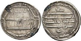 ISLAMIC, 'Abbasid Caliphate. temp. Al-Rashid, AH 170-193 / AD 786-809. Dirham (Silver, 25 mm, 3.27 g, 3 h), Marw, AH 185 = 801/2. ‘lā ilāha illā / All...