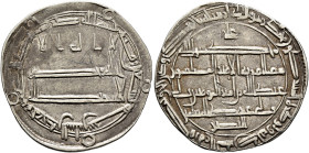 ISLAMIC, 'Abbasid Caliphate. temp. Al-Rashid, AH 170-193 / AD 786-809. Dirham (Silver, 25 mm, 2.86 g, 3 h), Maʿdin al-Shash, AH 190 = 805/6. ‘lā ilāha...
