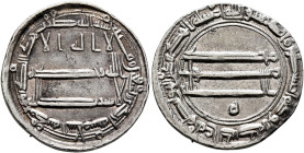 ISLAMIC, 'Abbasid Caliphate. temp. Al-Rashid, AH 170-193 / AD 786-809. Dirham (Silver, 20 mm, 2.94 g, 9 h), Madinat al-Salam, AH 191 = 806/7. ‘lā ilāh...