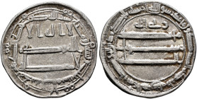 ISLAMIC, 'Abbasid Caliphate. temp. Al-Amin, AH 193-198 / AD 809-813. Dirham (Silver, 21 mm, 2.92 g, 9 h), Madinat al-Salam, AH 193 = 808/9. ‘lā ilāha ...