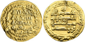 ISLAMIC, Persia (Pre-Seljuq). Buwayhids (Buyids). Baha' al-Dawla Abu Nasr Firuz Kharshah, AH 379-403 / AD 989-1012. Dinar (Gold, 25 mm, 3.98 g, 3 h), ...
