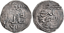 ISLAMIC, Mongols. Chaghatayid Khans. Changshi, circa AH 734-739 / AD 1334-1338. 1/6 Dinar (Silver, 17 mm, 1.27 g), Otrar, AH 736 = 1335/6. Tamgha in c...
