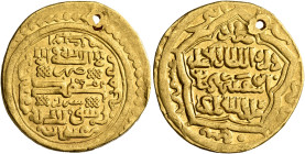 ISLAMIC, Mongols. Ilkhanids. Abu Sa'id, AH 716-736 / AD 1316-1335. Dinar (Gold, 23 mm, 8.50 g, 11 h), type D, Shiraz, AH 722 = 1322/3. Within a circle...