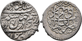 ISLAMIC, Persia (Post-Mongol). Zands. Muhammad Karim Khan, AH 1164-1193 / AD 1751-1779. Abbasi (Silver, 21 mm, 4.56 g), Type C, Shiraz, AH 1186 = 1772...