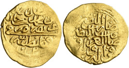 ISLAMIC, Ottoman Empire. Ahmad I, AH 1012-1026 / AD 1603-1617. Sultani (Gold, 21 mm, 3.42 g), Qustantaniya (Constantinople/Istanbul), AH 1012 = 1603/4...