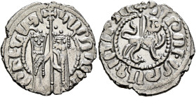 ARMENIA, Cilician Armenia. Royal. Hetoum I and Zabel, 1226-1270. Tram (Silver, 21 mm, 2.89 g, 8 h). 'By the will of God' (in Armenian) Queen Zabel and...
