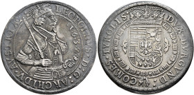 AUSTRIA. Holy Roman Empire. Leopold V, Archduke, 1619-1632. Taler 1632 (Silver, 42 mm, 28.34 g, 12 h), Hall. LEOPOLDVS D G ARCHIDV AVSTRIAE Cuirassed ...