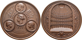 BRITISH, Hanover. Victoria, 1837-1901. Medal 1849 (Bronze, 89 mm, 413.53 g, 12 h), on the opening of the Coal Exchange. By B. Wyon. NEW COAL EXCHANGE ...