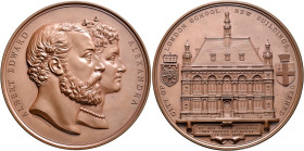 BRITISH, Hanover. Victoria, 1837-1901. Medal 1882 (Bronze, 76 mm, 254.12 g, 12 h), on the opening of the new City of London school. By J. S. & A. B. W...