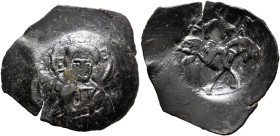 BULGARIA. Second Empire. Konstantin I, 1257–1277. Trachy (Bronze, 27 mm, 2.78 g, 6 h). Nimbate bust of Christ facing, holding book of Gospels in his l...