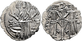 BULGARIA. Second Empire. Ivan Aleksandar, 1331–1371. Gros (Silver, 21 mm, 1.59 g, 6 h), with Mihail Asen IV, Turnovo, 1347/8-1355/6. Christ standing f...
