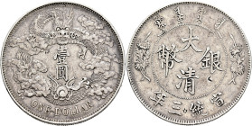 CHINA, Qīng dynasty. Pǔyí (Xuāntǒng), 1908-1911. Dollar RY 3 = 1911 (Silver, 38 mm, 26.60 g, 12 h), Tiānjīn mint. Yeoman 31. Very fine.


Ex Leu We...