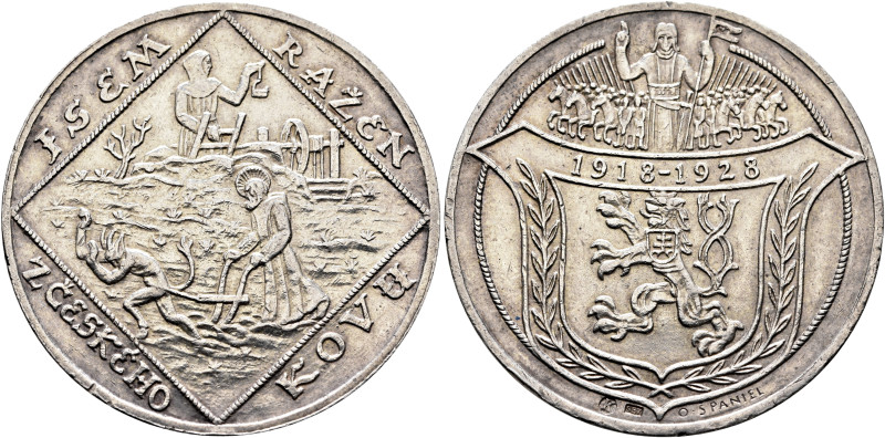 CZECHOSLOVAKIA, Republic. 1918-1992. Medal 1928 (Silver, 34 mm, 20.00 g, 12 h), ...