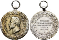 FRANCE, Second Empire. Napoléon III, 1852-1870. Medal 1863 (Silver, 31 mm, 14.24 g, 12 h), on the expedition to Mexico in 1862-1863, Paris. NAPOLEON I...