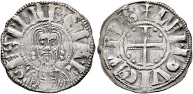 FRANCE, Provincial. Limoges. Abbaye Saint Martial, 12th century. Denier (Silver, 20 mm, 0.92 g, 12 h). SCS • MARCIAL Facing bust of St. Martial. Rev. ...