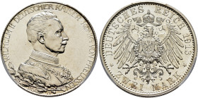 GERMANY. Kaiserreich. Wilhelm II, 1888-1918. 2 Mark 1913 A (Silver, 28 mm, 11.11 g, 12 h), on the 25th anniversary of his reign, Berlin. WILHELM II DE...