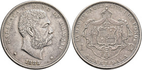 HAWAII. Kingdom. Kalakaua I, 1874-1891. Dala – Dollar 1883 (Silver, 38 mm, 26.68 g), San Francisco. KALAKUA KING OF HAWAII / 1883 Head of Kalakua to r...