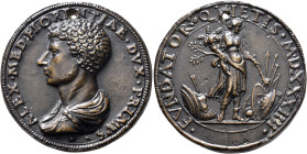 ITALY. Firenze. Alessandro de Medici (il Moro), 1532-1537. Medal 1534 (Bronze, 43 mm, 52.92 g, 12 h), by Francesco Dal Prato. A later aftercast. ALEX•...