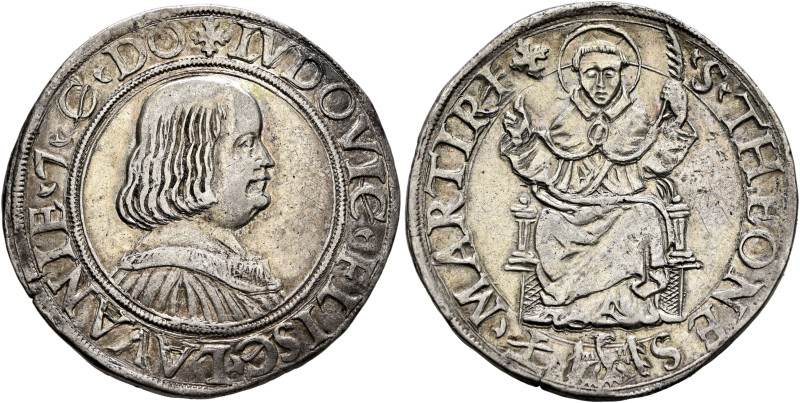 ITALY. Messerano. Ludovico II Fieschi, 1528-1532. Testone (Silver, 28 mm, 9.63 g...