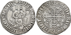 ITALY. Napoli (Regno). Roberto I il Saggio (the Wise) d'Angiò, 1309-1343. Gigliato (Silver, 27 mm, 3.92 g, 10 h). ✠ ROBERT DEI GRA IERL ET SICIL REX R...