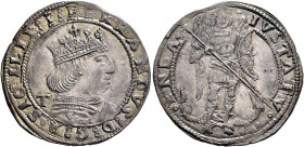 ITALY. Napoli (Regno). Ferdinando I (Don Ferrante), 1458-1494. Coronato (Silver, 27 mm, 3.97 g, 12 h), Napoli, 1488-1494. :FERRANDVS:D:G:R•SICILIE:HIE...