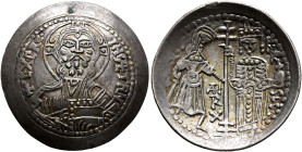 ITALY. Sicilia (Regno). Ruggero II, 1130-1154. Ducalis (Silver, 24 mm, 2.41 g, 6 h), Palermo, RY 10 = 1140. ✠IC•XC RC• IN AETRN Nimbate bust of Christ...